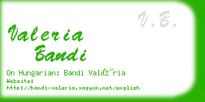 valeria bandi business card